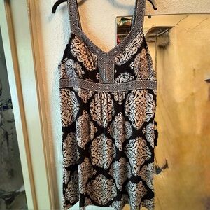 Apt. 9 Black and Cream Patterned Dress